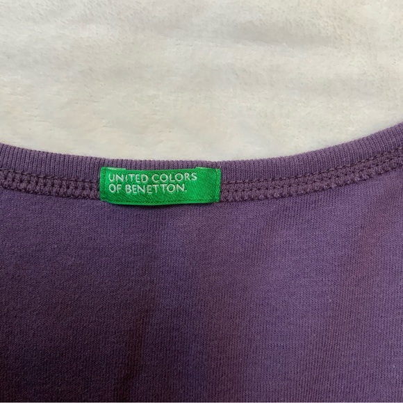 UNITED COLORS OF BENETTON purple embroidered tank top - Picture 3 of 6
